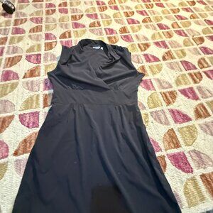 Athleta Black Sleeveless Wrap Dress